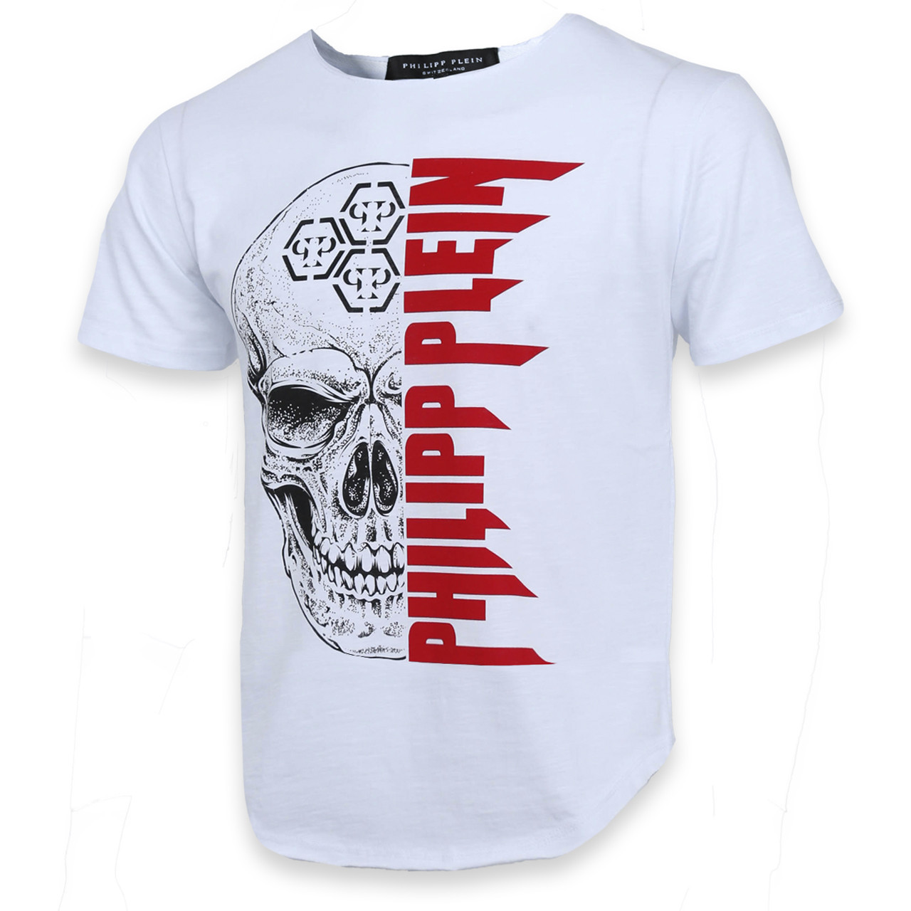 Футболка чоловіча біла з принтом PHILIPP PLEIN №7 Ф-11 WHT S(Р) 19-655-021, фото 1