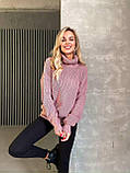 Жіночий светр акрил + шерсть грубе в'язання розмір універсальний, фото 2