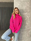 Жіночий светр акрил + шерсть грубе в'язання розмір універсальний, фото 6