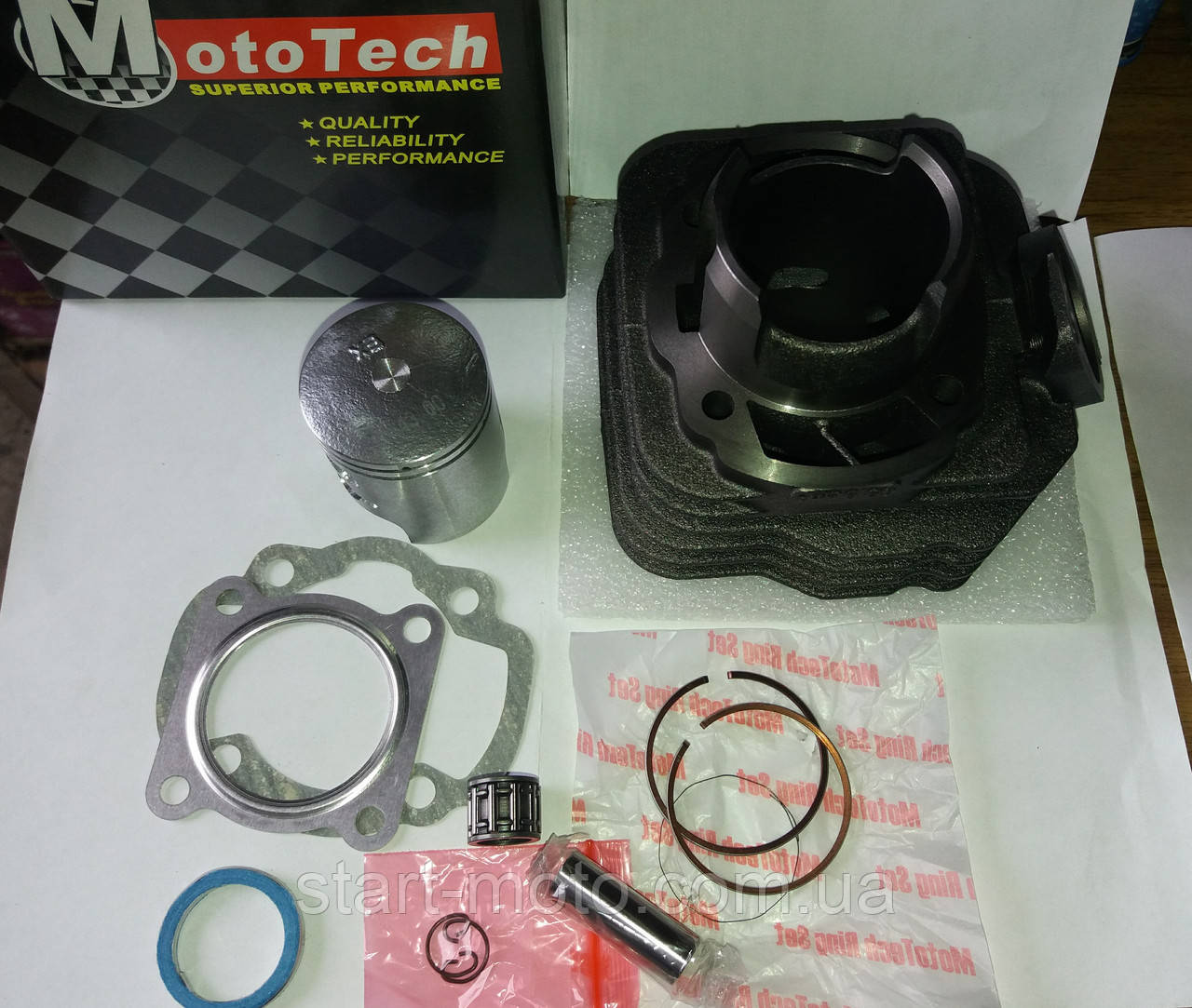 65cm3 HONDA GIORNO TACT 24/30/31/51 Поршнева в зборі (Ø43 p-12) + голчастий фірма MotoTech Оригінал Тайвань, фото 1