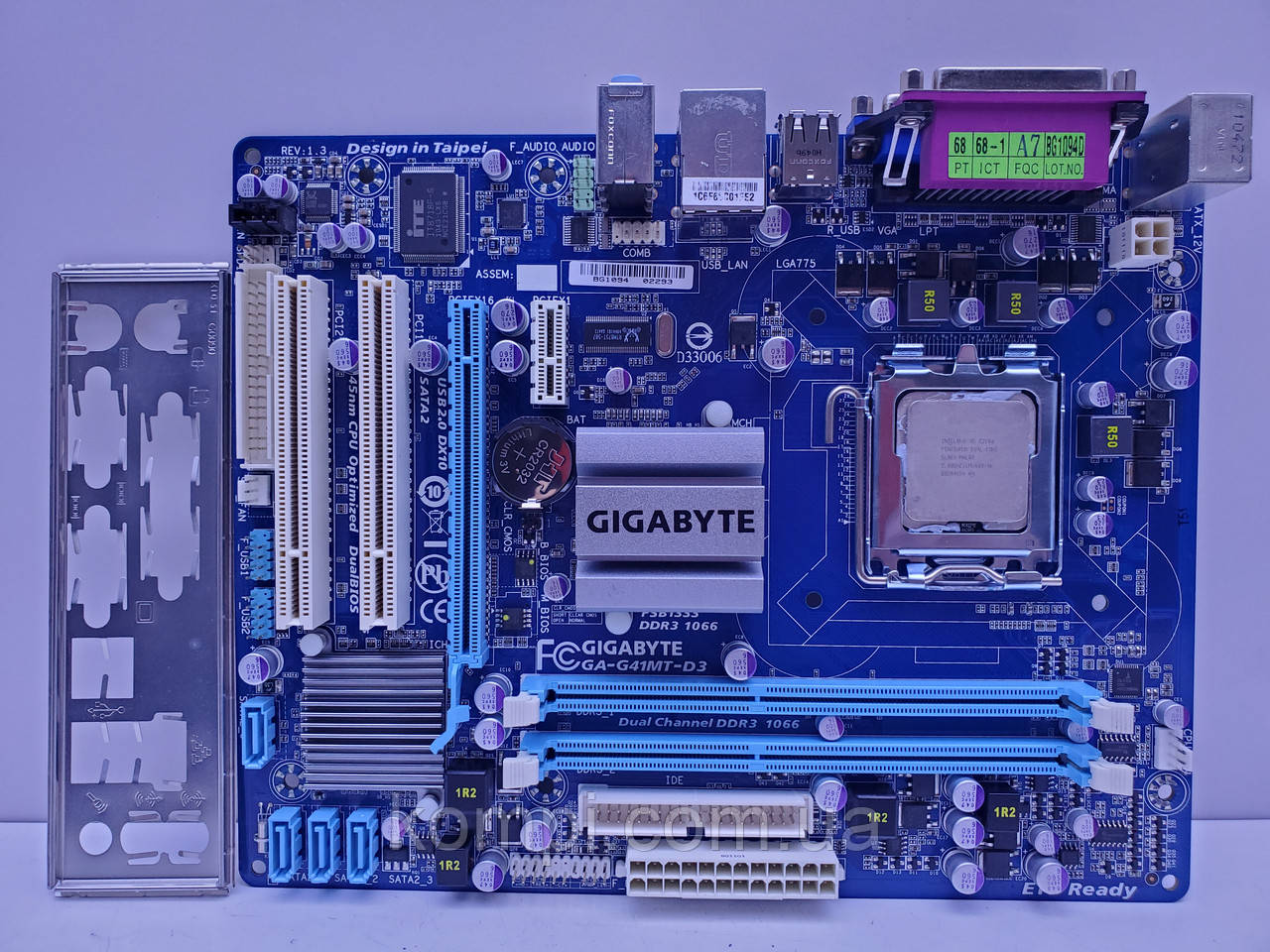 Материнська плата s775 GIGABYTE GA-G41MT-D3 (Socket 775,DDR3,QUAD,б/у)