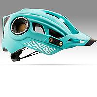 Шлем защитный велосипедный L-XL (58-62см) Urge Supatrail RH бирюзовый велошлем регулируемый с козырьком лучшая