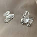 Сережки-гвоздики Крила Метелики, асиметричні сережки трансформери, срібне покриття 925 проби, фото 7