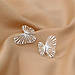 Сережки-гвоздики Крила Метелики, асиметричні сережки трансформери, срібне покриття 925 проби, фото 2