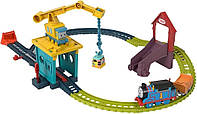 Игровой набор паровозик Томас и кран Карли Thomas Friends Motorized Train Fix Em Up Friends With Carly HDY58