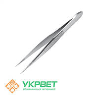 Пінцет для видалення кісткових осколків, прямий, зубчастий, без напрямного штифту