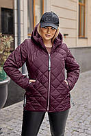 Куртка женская теплая осень зима с капюшоном короткая Батал