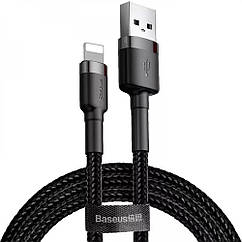 Кабель Baseus Cafule Cable USB For Lightning 2.4A 1m Gray+Black