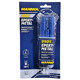 Епоксидний клей зі сталевим наповнювачем для металів Mannol 9905 2×12мл