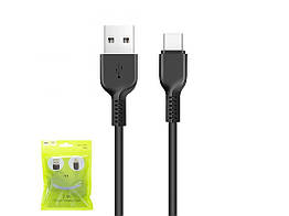 Кабель HOCO X13 USB For Type-C 3A 1m PVC, PVC connectors Black