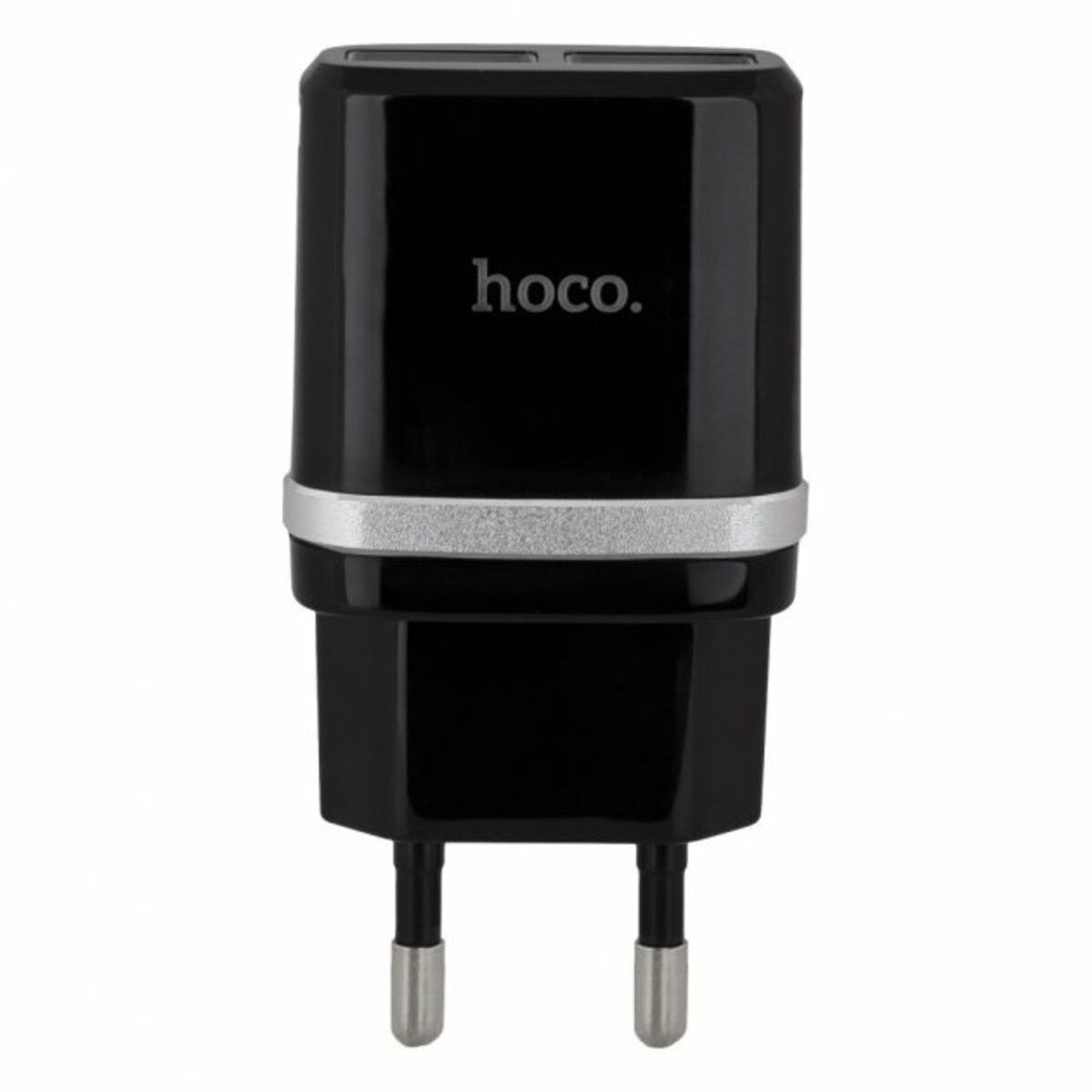 Мережевий зарядний пристрій HOCO C12 Smart dual USB Charger Black, фото 1