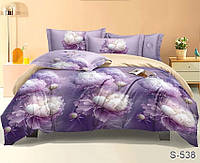 Семейное постельное белье с двумя пододеяльниками,3д постельное белье цветы с компаньоном S538 Двуспальный 180*220