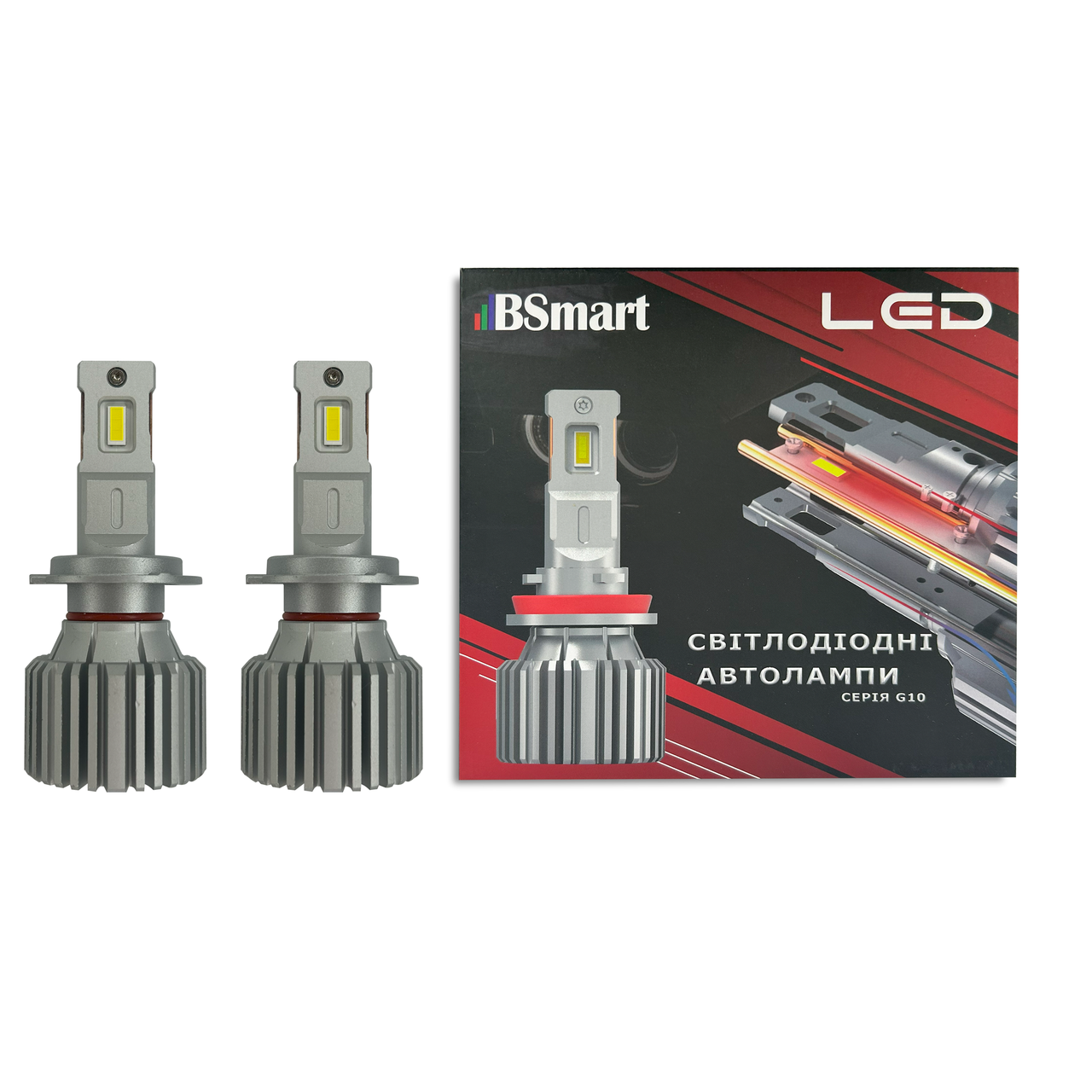 Автолампи LED BSmart G10 діод CSP Південна Корея H7 6000Лм 54Вт 12-24В