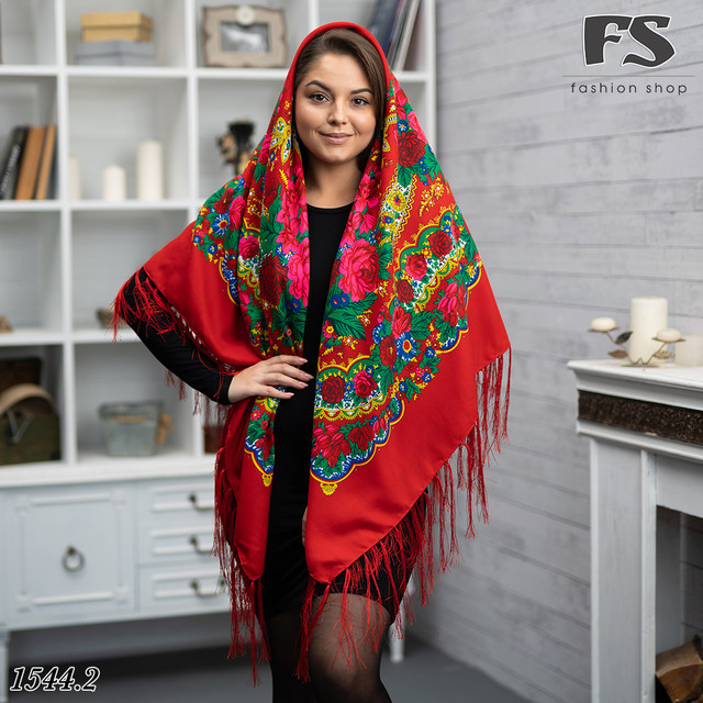 українськ анародна хустина червона