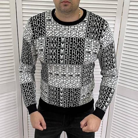 Чоловічий светр Bikkembergs чорний, кофта чоловіча брендова, світшот Bikkembergs для чоловіків, фото 3