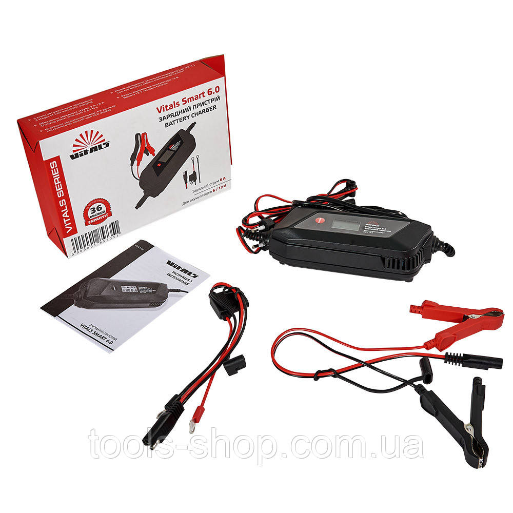 Інтелектуальний зарядний пристрій Vitals Smart 6.0 для свинцево-кислотних акумуляторів, фото 1