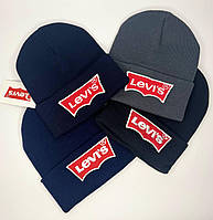 Стильная шапка с вышивкой Levi's (ливайс), Качественная мужская шапка Levi's, Шапка на каждый день Levi's