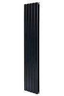 Радиатор дизайнерский вертикальный Livorno ІІ 5/1600 черный матовый 1600*340
