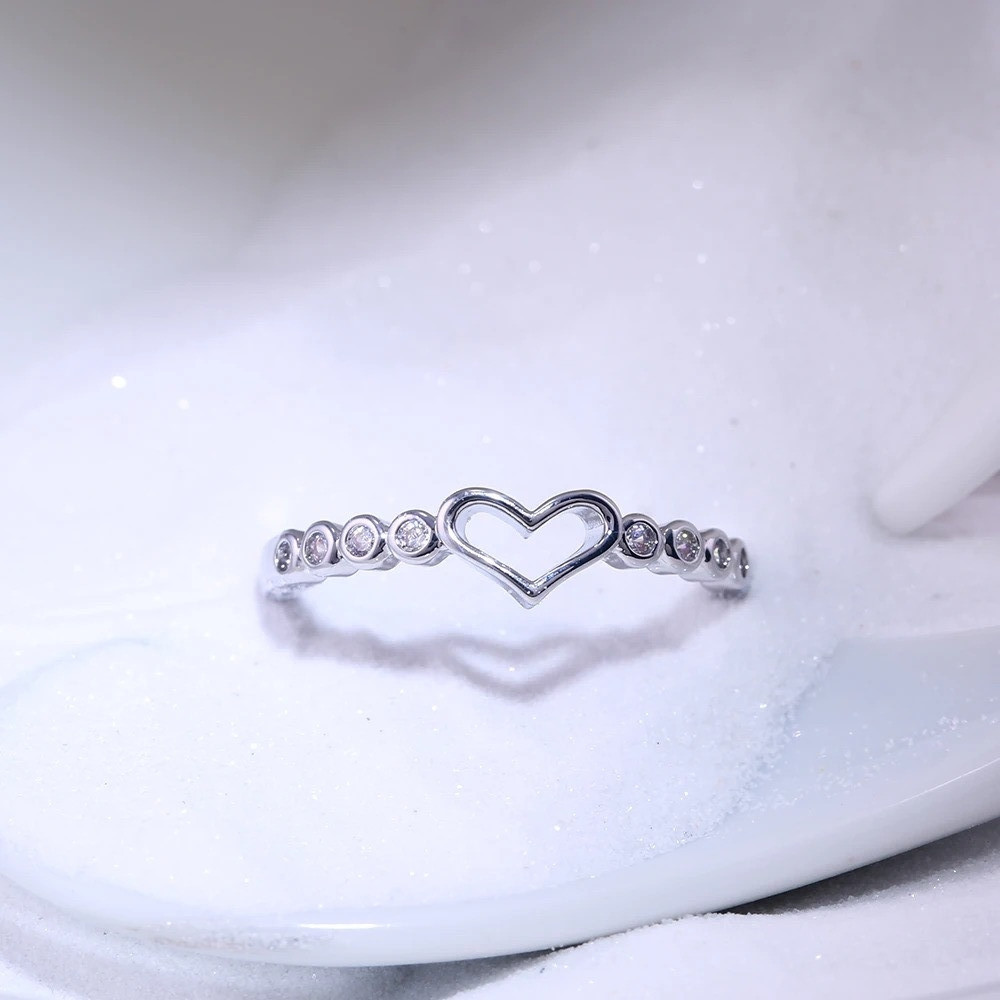 Милое и нежное кольцо женское специальный подарок девушке на предложение сердца размер 16 - фото 2 - id-p2015161938