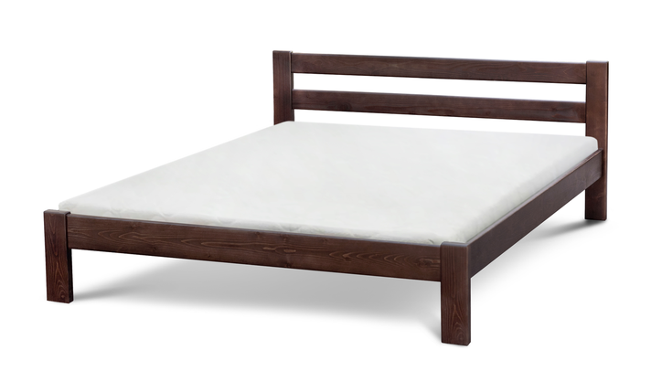 Ліжко Агат 140*200 см горіх масив сосни ТМ Мікс-Меблі, фото 1