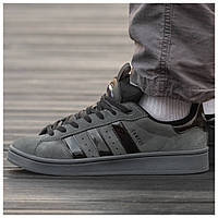 Мужские кроссовки Adidas Campus 00s Dark Grey Black, серые замшевые кроссовки адидас кампус