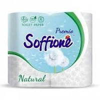 Туалетная бумага белая Soffione Natural 3-х слойная 4 шт