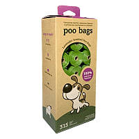 Биоразлагаемые пакеты для уборки за животными Poo Bags с ароматом лаванды в рулонах 315 шт