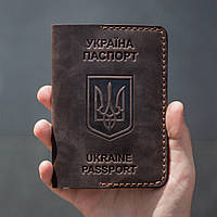 Обкладинка на паспорт коричнева