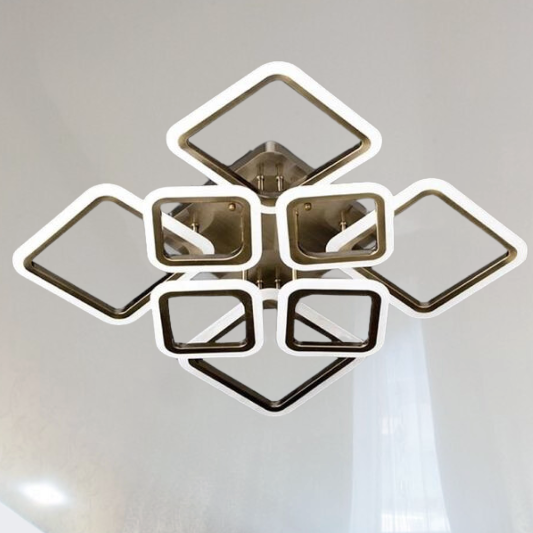 Cтельова led люстра без підсвітки SVET 192W до 30 кв.м колір Бронзовий SL-5331/4+4 AB