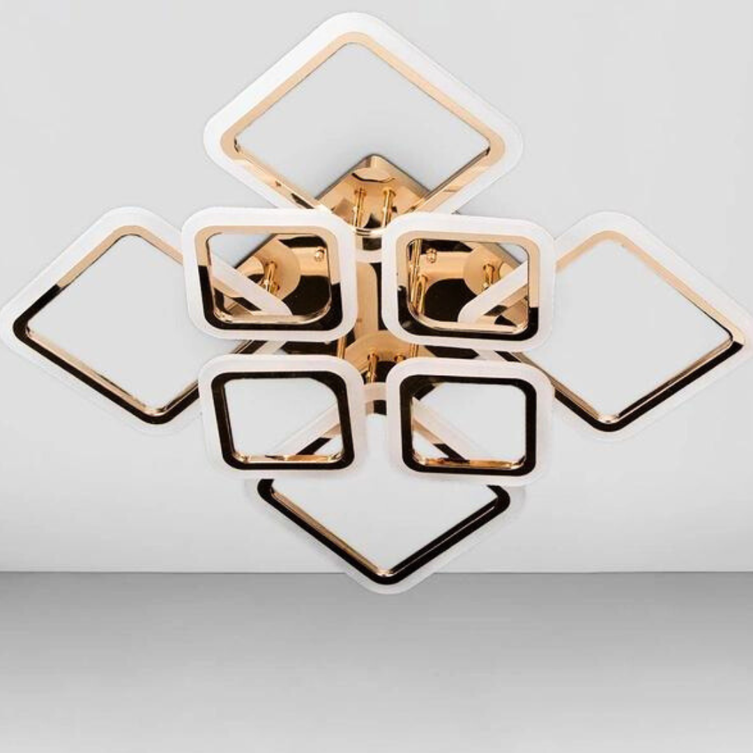 Велика люстра SVET 192W до 30 м² колір Золотистий SL-5331/4+4 FG, фото 1