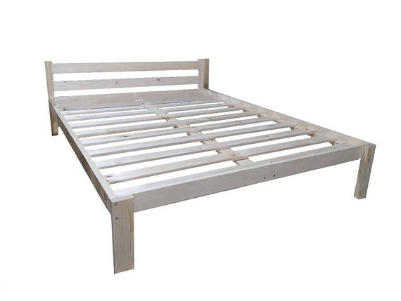 Ліжко двоспальне 160×200 Гранд Нікола, масив сосни, ламелі, фото 1