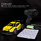 Машинка на радіокеруванні Mercedes AMG GT 1:24 2WD YELLOW Metal Car, фото 9