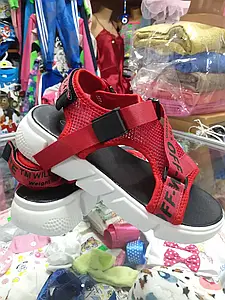 Літні Босоніжки сандалі для дівчинки сітка підліткові червоне 39 41