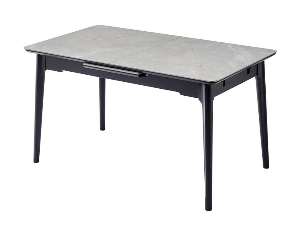 Розкладний стіл TM-89 сіра глянсова кераміка калаката мармур, розмір 140(180)х80 см, фото 1