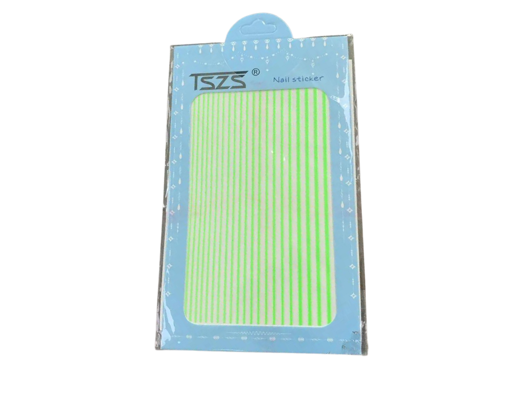 Стрічка неонова салатова для нігтів