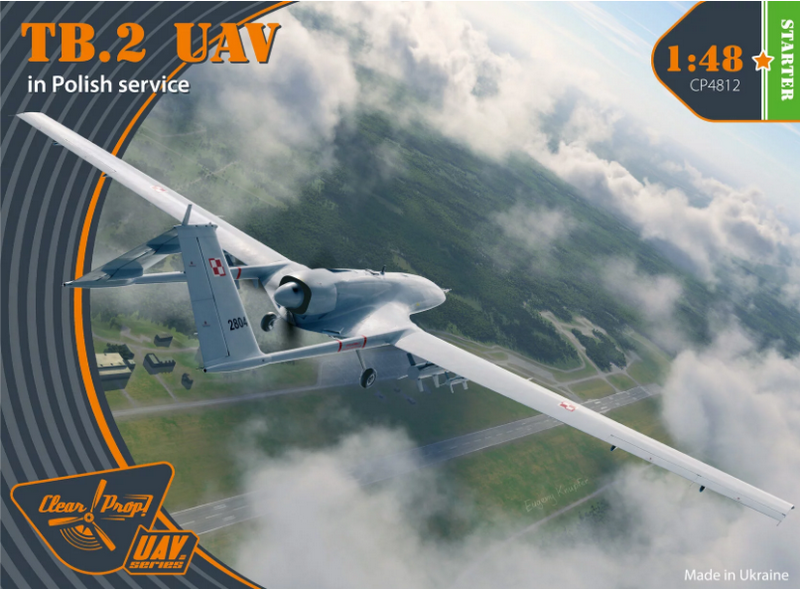 Пластикова модель 1/48 Clear Prop 4812 Bayraktar TB.2 UAV in Polish service