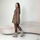 Шкіряні бежеві демісезонні напівчобітки без підборів  36-40, фото 3