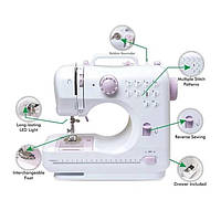 Детская швейная машинка FHSM-505, Бытовая швейная машинка, Домашняя портативная WB-127 швейная машинка