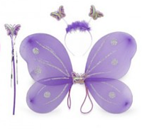 Карнавальный набор Крылья феи бабочки ABC фиолетовый