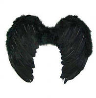 Крылья Черные Ангела перьевые (53х35см) ABC