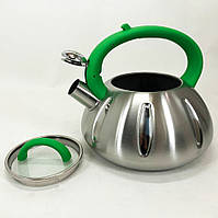 Чайник из нержавейки Unique UN-5303, Кухонный металический чайник из нержавейки, MR-918 Чайник газовый