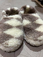 Удвижные женские тёплая легкая домашняя обувь на овчине