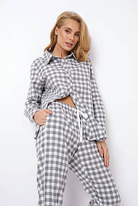 Стильна фланелева жіноча піжама Aruelle Stacy Pajama Long