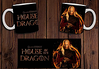 Чашка белая керамическая с принтом "Дім Дракона" House of the Dragon Laska