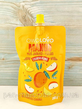 Фруктовий мус яблуко-манго Owolovo Mango 200 г Польща