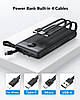 Павербанк Veger C10 10000mAh  з вбудованими  4 кабелями Type-C,Micro USB, Type-A, Iphone 5V2.4A Output, фото 6