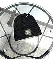 Брендовая шапка Karl Lagerfeld H4002 черная