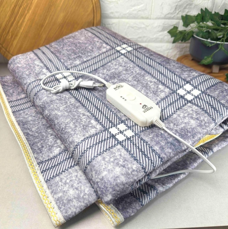 Електричне простирадло з підігрівом 150х120 см Electric blanket (Сіра)/Електропростирадло з терморегулятором