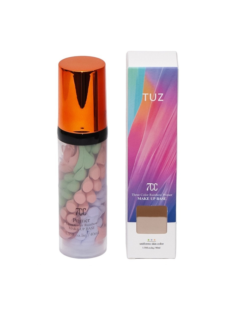 Основа під макіяж триколірна TUZ 7CC Three Color Rainbow Primer 40 ml