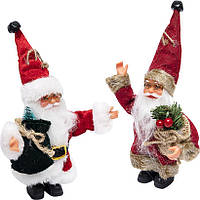 Новогодняя декоративная игрушка Дед Мороз высота 20 см CX-12 в упаковке 2 шт